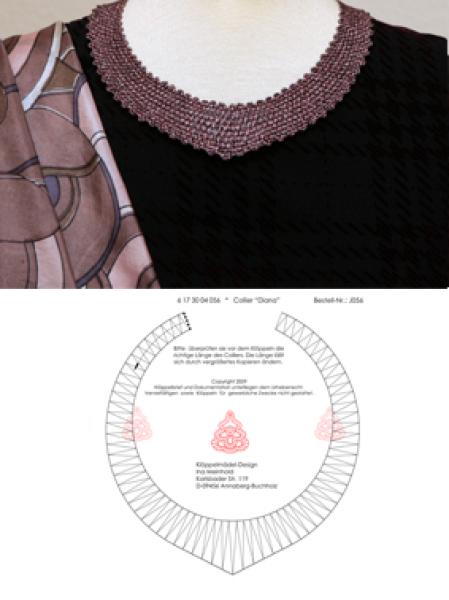 056 Klöppelbrief Collier "Diana"