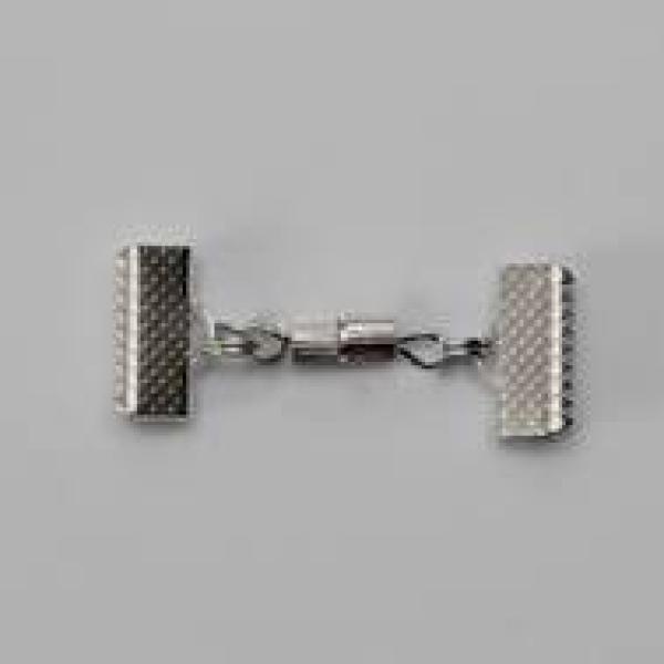 M031 Set Schraubverschluss + 2 Krampen 13x6mm + 2 Spaltringe klein - gebrauchsfertig montiert