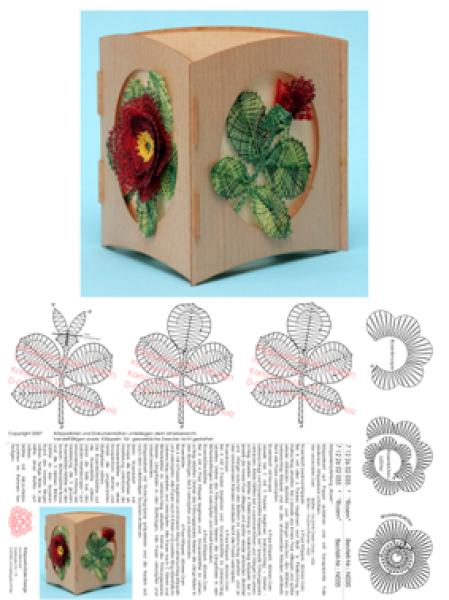 035 Klöppelbrief "Rosen"