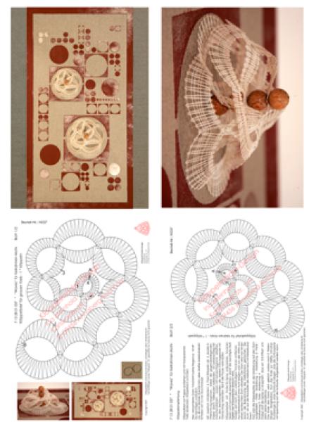 037 Klöppelbrief Keilrahmenbild "Waves"