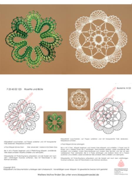 123 Klöppelbrief "2 Blütenmotive"