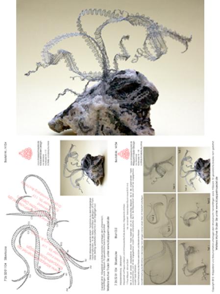 154 Klöppelbrief „Silberlocke“ Miniatur