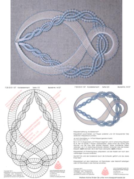 157 Klöppelbrief „Kordelelement“