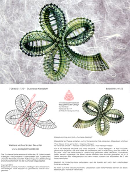 172 Klöppelbrief Duchesse-Kleeblatt