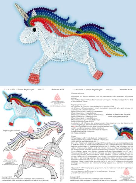 378 Klöppelbrief Einhorn