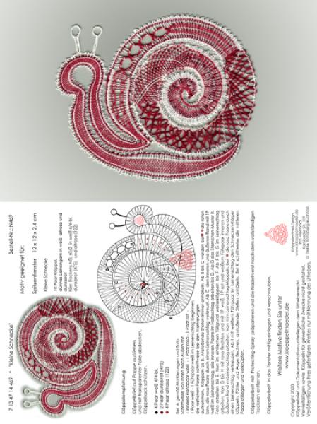 469 Klöppelbrief "Kleine Schnecke"