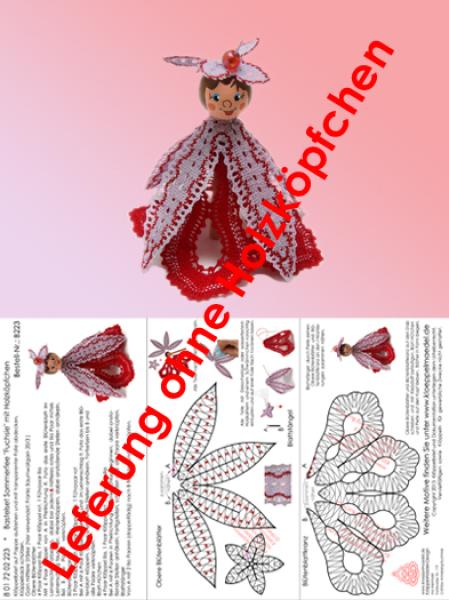 223 Klöppelbrief Sommerfee "Fuchsie" ohne Holzköpfchen