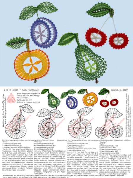 289 Klöppelbrief „Süße Früchtchen“
