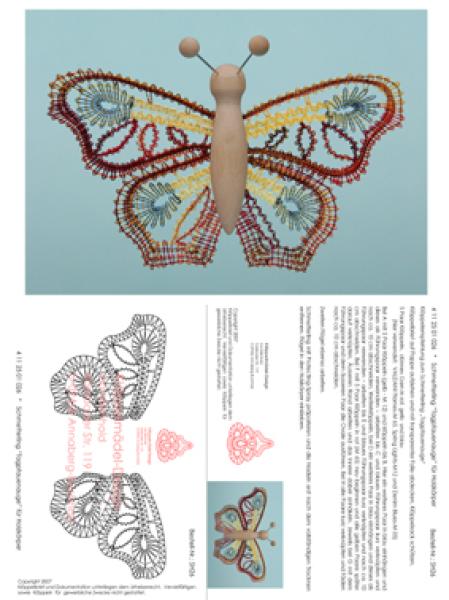 026 Klöppelbrief Schmetterling "Tagpfauenauge" für Holzkörper