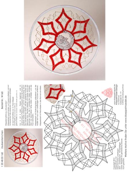 160 Klöppelbrief „Zaubersternchen“ für Holz-Ringe
