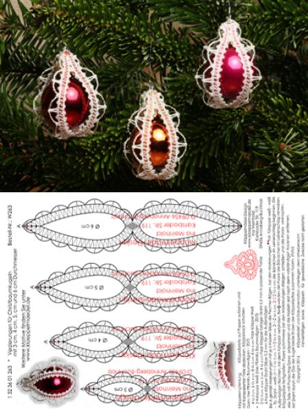 263 Verzierungen für Christbaumkugeln