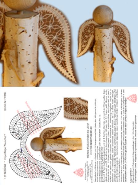 388 Klöppelbrief Engelsflügel „Sternchen"