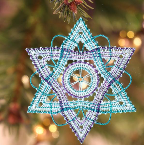 557 Klöppelbrief "Schnee-Sternchen 2022"