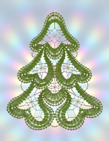 666 Klöppelbrief  "Tannenbaum" aus der Serie "Antik"