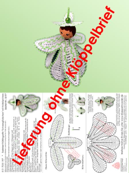 P075 Zubehör - bemaltes Holzköpfchen für Vier-Jahreszeiten-Figur Frühlingselfe "Schneeglöckchen"