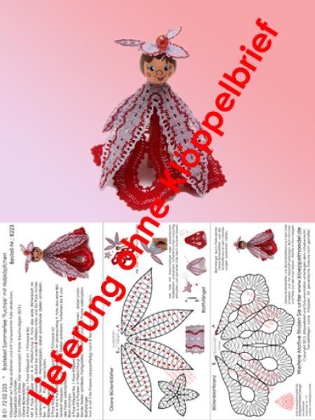 P076 Zubehör - bemaltes Holzköpfchen für Vier-Jahreszeiten-Figur Sommerfee "Fuchsie"