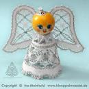 P104 Zubehörset "Sternchen-Engel" mit handbemalten Holzköpfchen silber