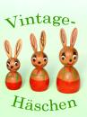Z002 Drei Vintage-Hasen aus Holz